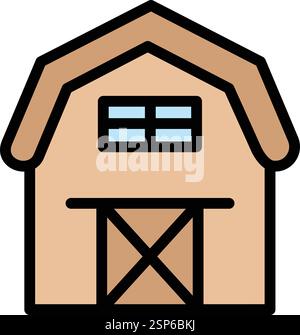 Barn Vector Icon Design Illustration Stock Vector