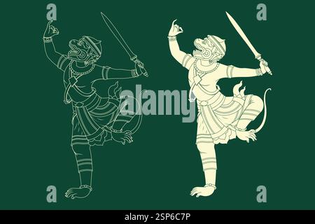 Kbach Khmer Vector, Khmer Ornament. Stock Vector