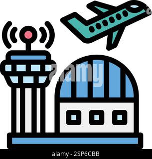Airport Vector Icon Design Illustration Stock Vector