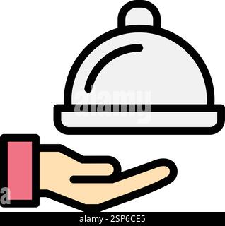 Room service Vector Icon Design Illustration Stock Vector