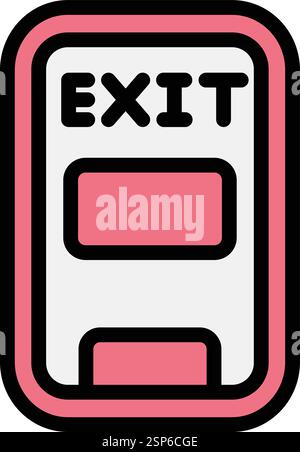 Emergency exit Vector Icon Design Illustration Stock Vector
