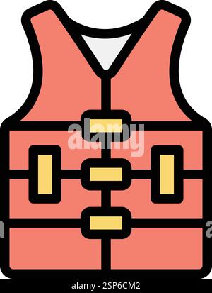 Life jacket Vector Icon Design Illustration Stock Vector