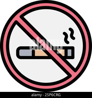 No smoking Vector Icon Design Illustration Stock Vector
