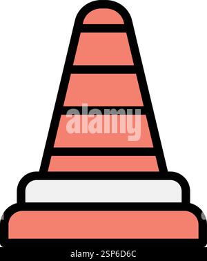 Traffic cone Vector Icon Design Illustration Stock Vector