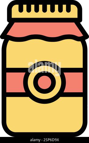 Plastic jar Vector Icon Design Illustration Stock Vector