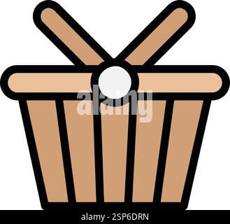 Shopping basket Vector Icon Design Illustration Stock Vector