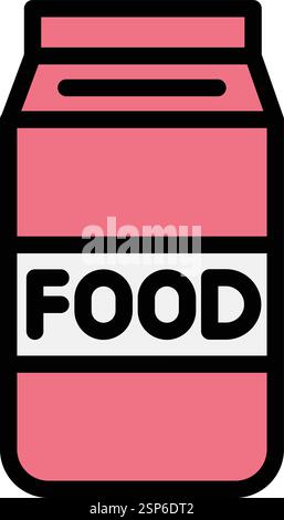 Food package Vector Icon Design Illustration Stock Vector