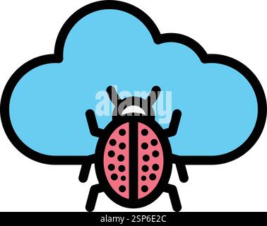Virus Vector Icon Design Illustration Stock Vector