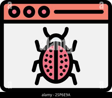Bug Vector Icon Design Illustration Stock Vector