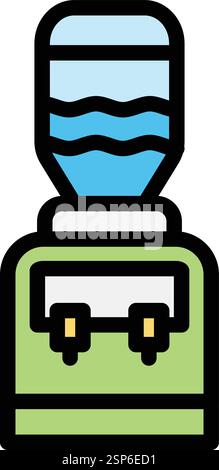 Water Dispenser Vector Icon Design Illustration Stock Vector