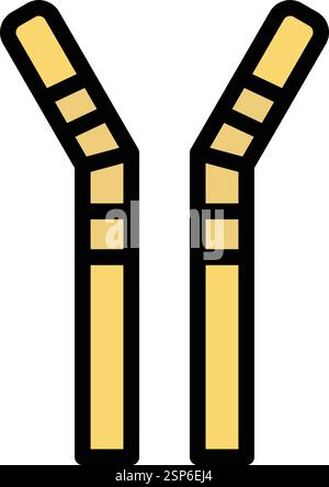 Straws Vector Icon Design Illustration Stock Vector