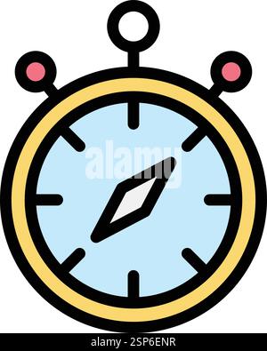 Stopwatch Vector Icon Design Illustration Stock Vector