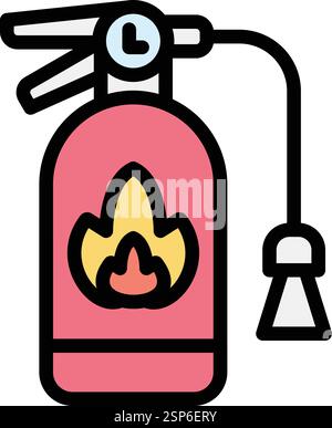 Fire extinguisher Vector Icon Design Illustration Stock Vector