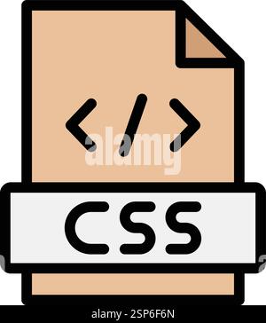 Css Vector Icon Design Illustration Stock Vector