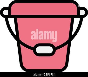 Bucket Vector Icon Design Illustration Stock Vector