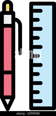 Stationery Vector Icon Design Illustration Stock Vector
