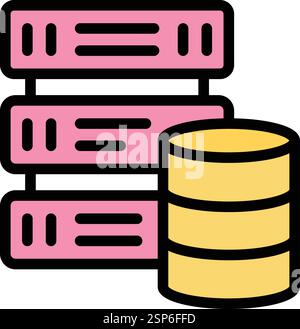 Database Vector Icon Design Illustration Stock Vector