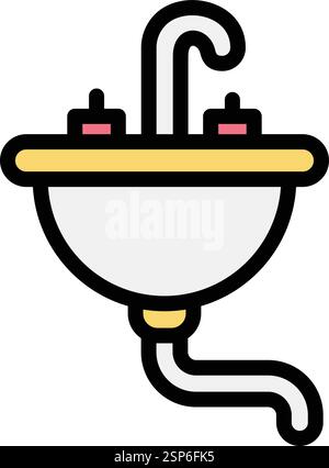 Sink Vector Icon Design Illustration Stock Vector