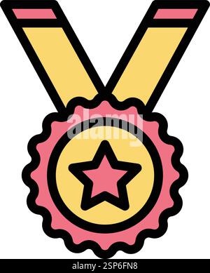 Medal Vector Icon Design Illustration Stock Vector