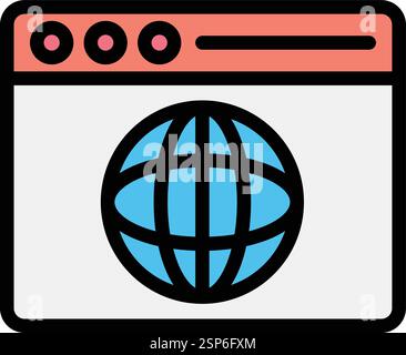 Web browser Vector Icon Design Illustration Stock Vector
