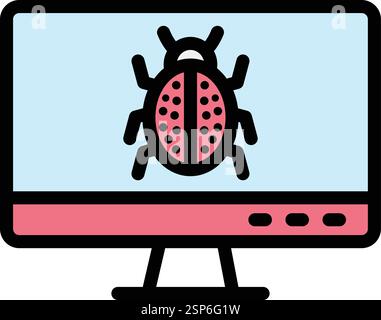 Debug Vector Icon Design Illustration Stock Vector