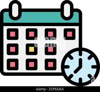 Deadline Vector Icon Design Illustration Stock Vector