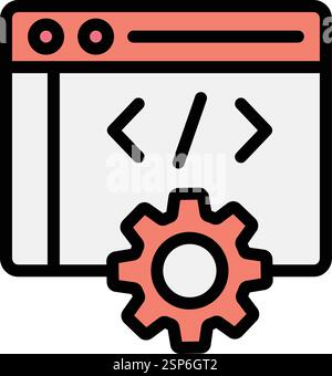 Web development Vector Icon Design Illustration Stock Vector