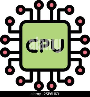 Processors Vector Icon Design Illustration Stock Vector