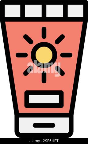 Sunscreen Vector Icon Design Illustration Stock Vector