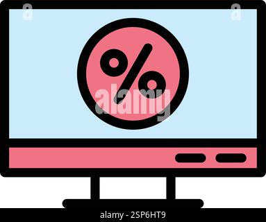 Percentage Vector Icon Design Illustration Stock Vector