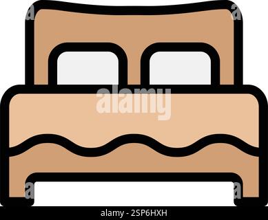 Bed Vector Icon Design Illustration Stock Vector