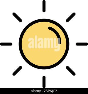 Sun Vector Icon Design Illustration Stock Vector