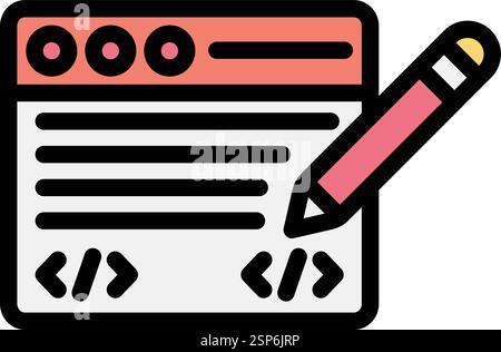 Edit code Vector Icon Design Illustration Stock Vector