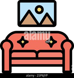 Living room Vector Icon Design Illustration Stock Vector