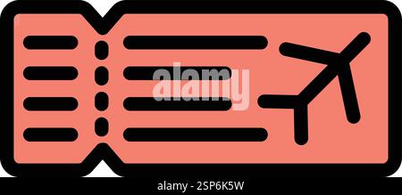 Plane ticket Vector Icon Design Illustration Stock Vector