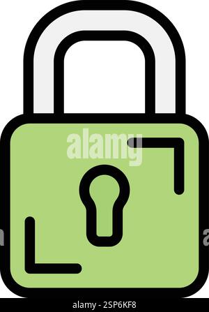 Padlock Vector Icon Design Illustration Stock Vector