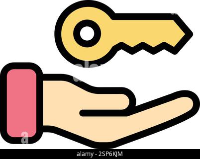 Key Vector Icon Design Illustration Stock Vector