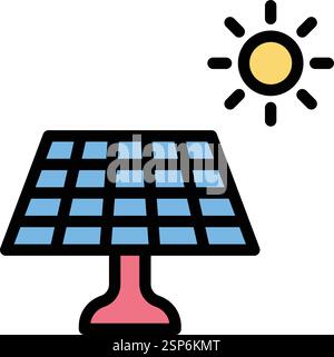 Solar panel Vector Icon Design Illustration Stock Vector