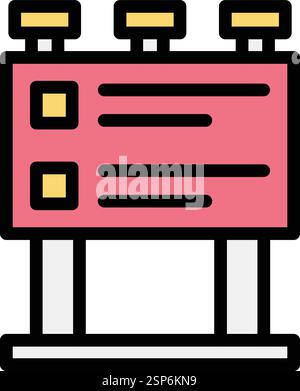 Billboard Vector Icon Design Illustration Stock Vector