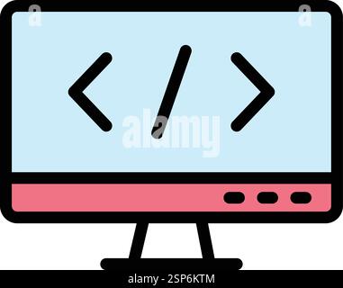 Coding Vector Icon Design Illustration Stock Vector