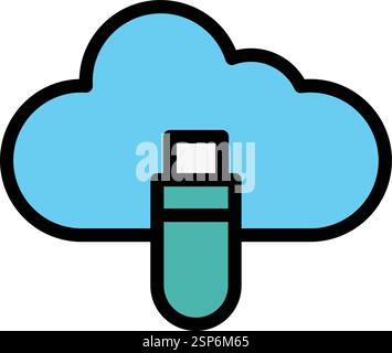 Usb Vector Icon Design Illustration Stock Vector