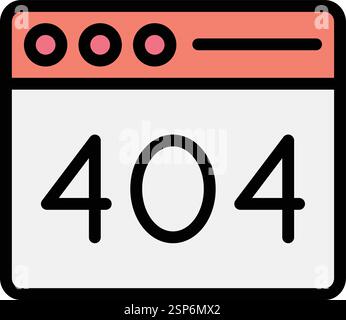 404 error Vector Icon Design Illustration Stock Vector