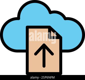 File upload Vector Icon Design Illustration Stock Vector