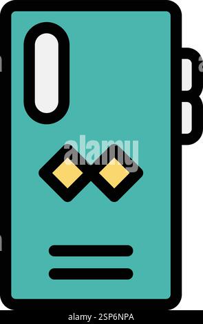 Mobile case Vector Icon Design Illustration Stock Vector