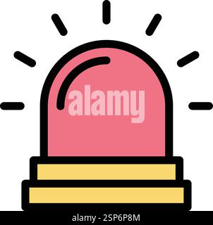 Fire alarm Vector Icon Design Illustration Stock Vector