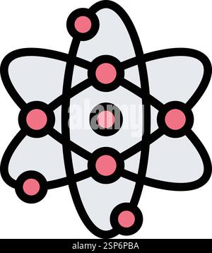Atom Vector Icon Design Illustration Stock Vector