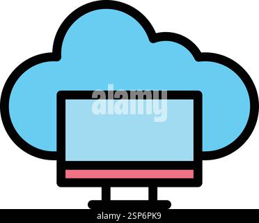 Monitor Vector Icon Design Illustration Stock Vector