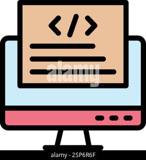 Front end Vector Icon Design Illustration Stock Vector