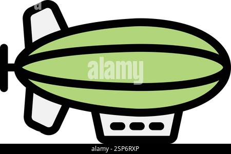 Zeppelin Vector Icon Design Illustration Stock Vector