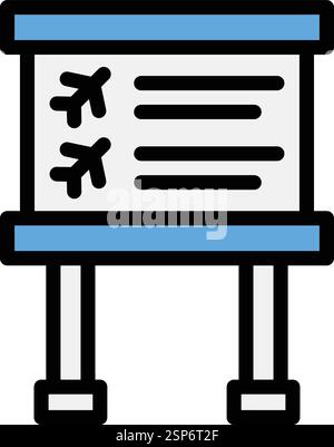 Flight information Vector Icon Design Illustration Stock Vector